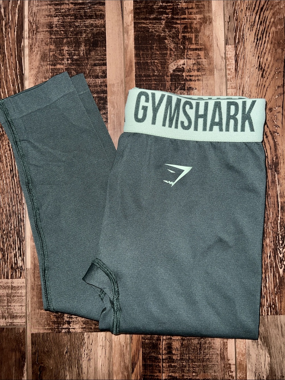 Gymshark Olive/Light Olive Logo Waistband Leggings